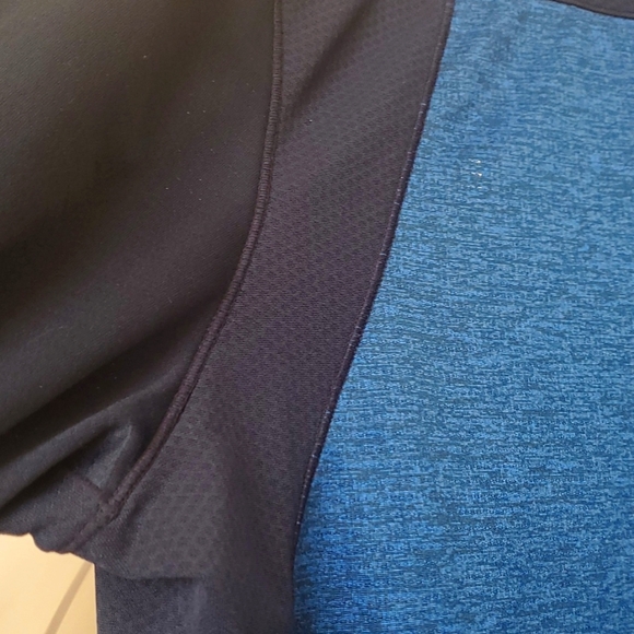 Champion Men's Blue Black Neon Green Pullover 1/4 Zip - Picture 3 of 5